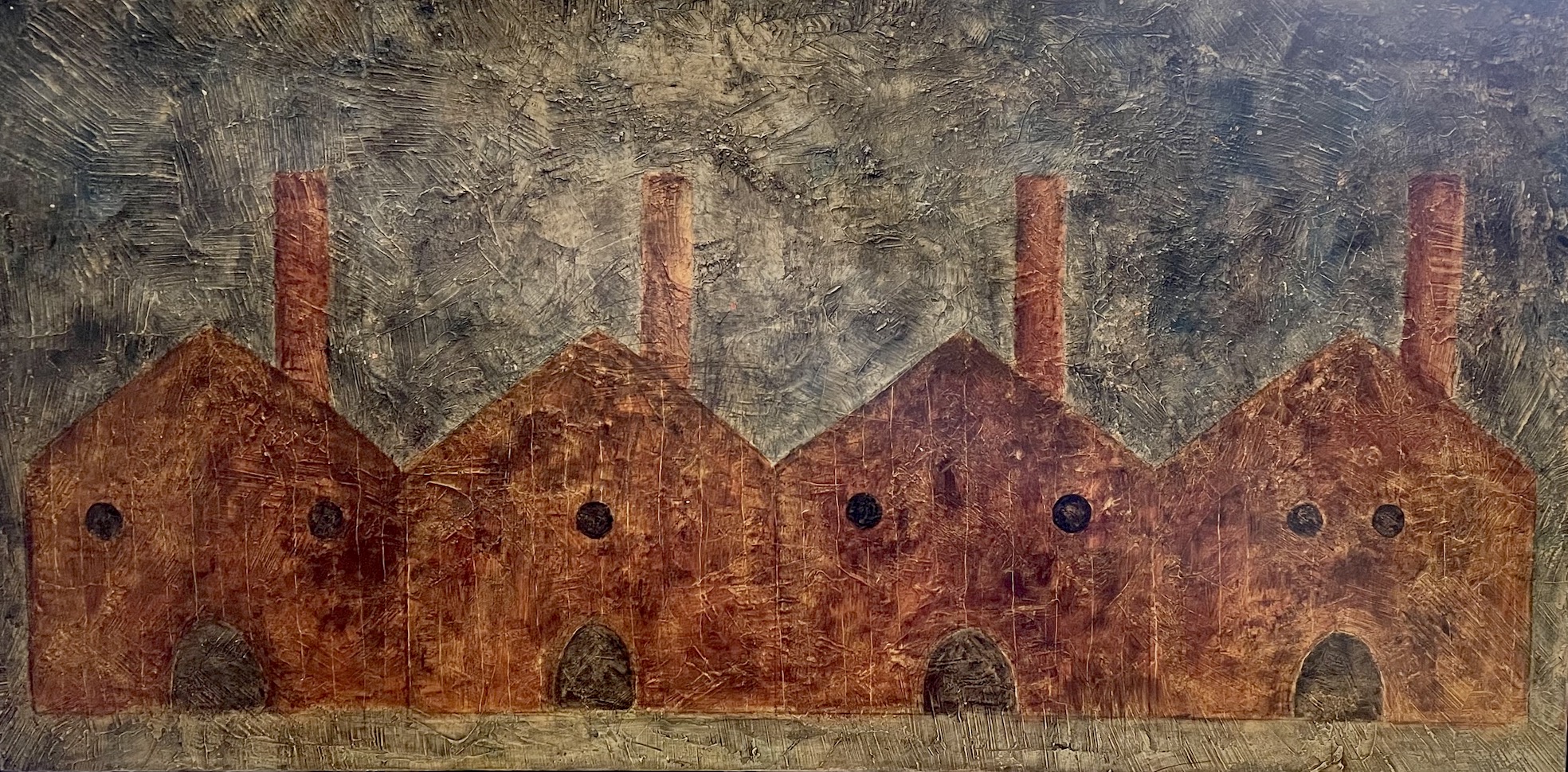 Houses 1992: Oil on canvas