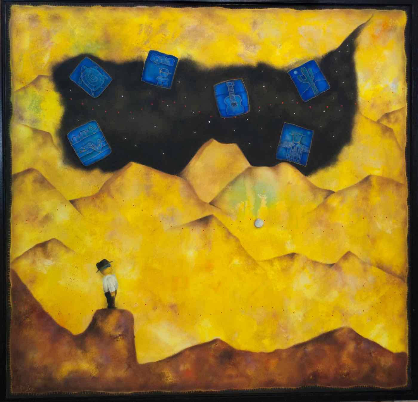 I close my eyes: Oil on canvas 48