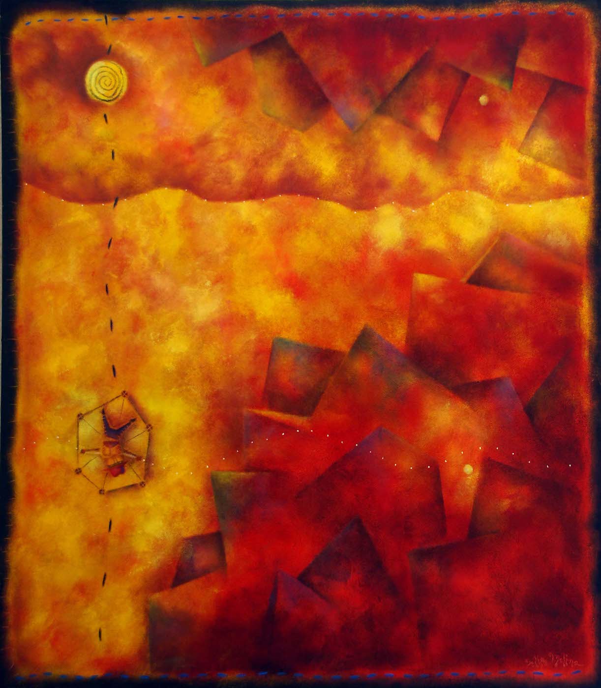 The Parachutist: Oil on canvas 42