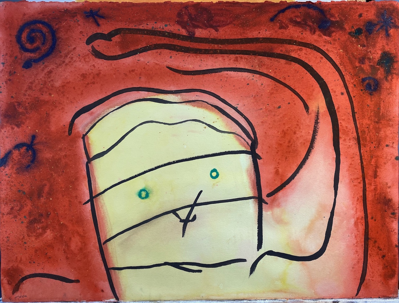 Dancing Man: Watercolor on paper 30