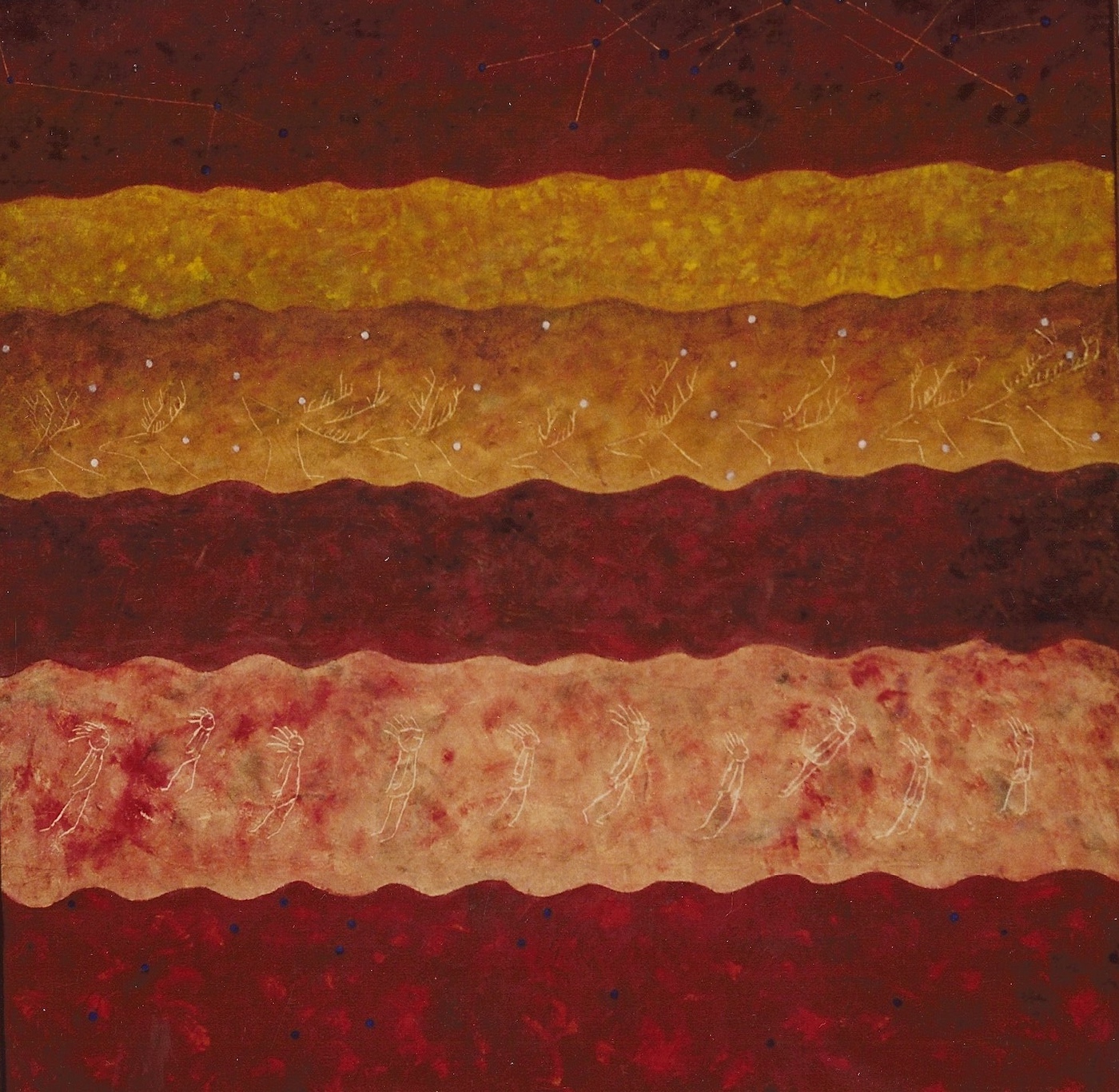 End of a century: oil and sand on canvas 48