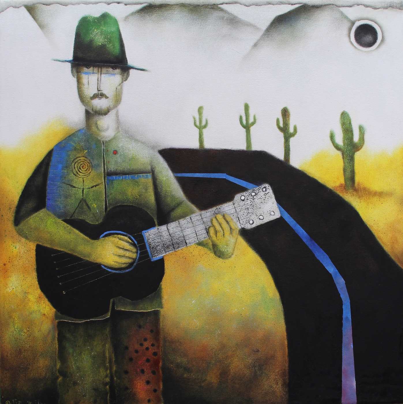 Guitar Road: Oil on canvas 24