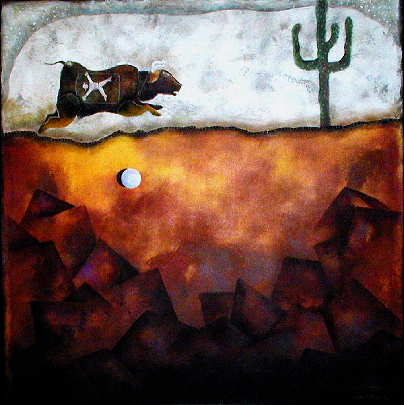 Secret life of bulls: Oil on canvas 40