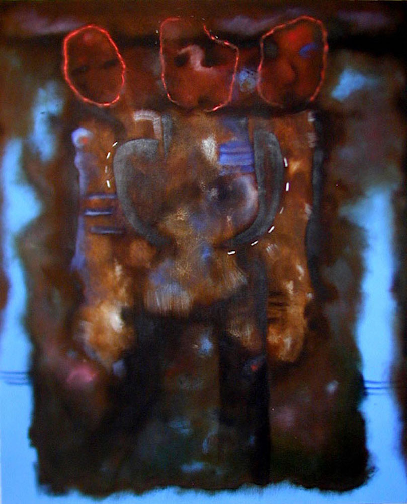 Tripleman: Oil on canvas 56