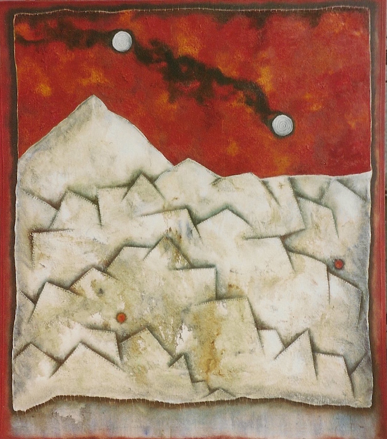 Falling moon: Oil on canvas 50