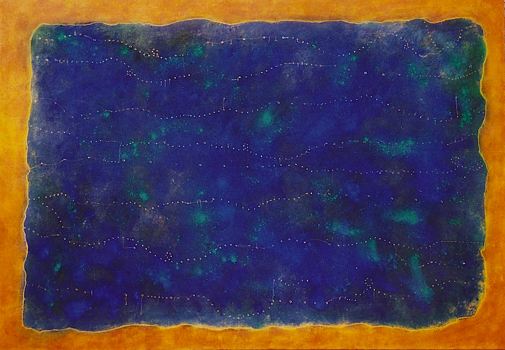 Music for Solo piano: Oil and pigment on canvas 56