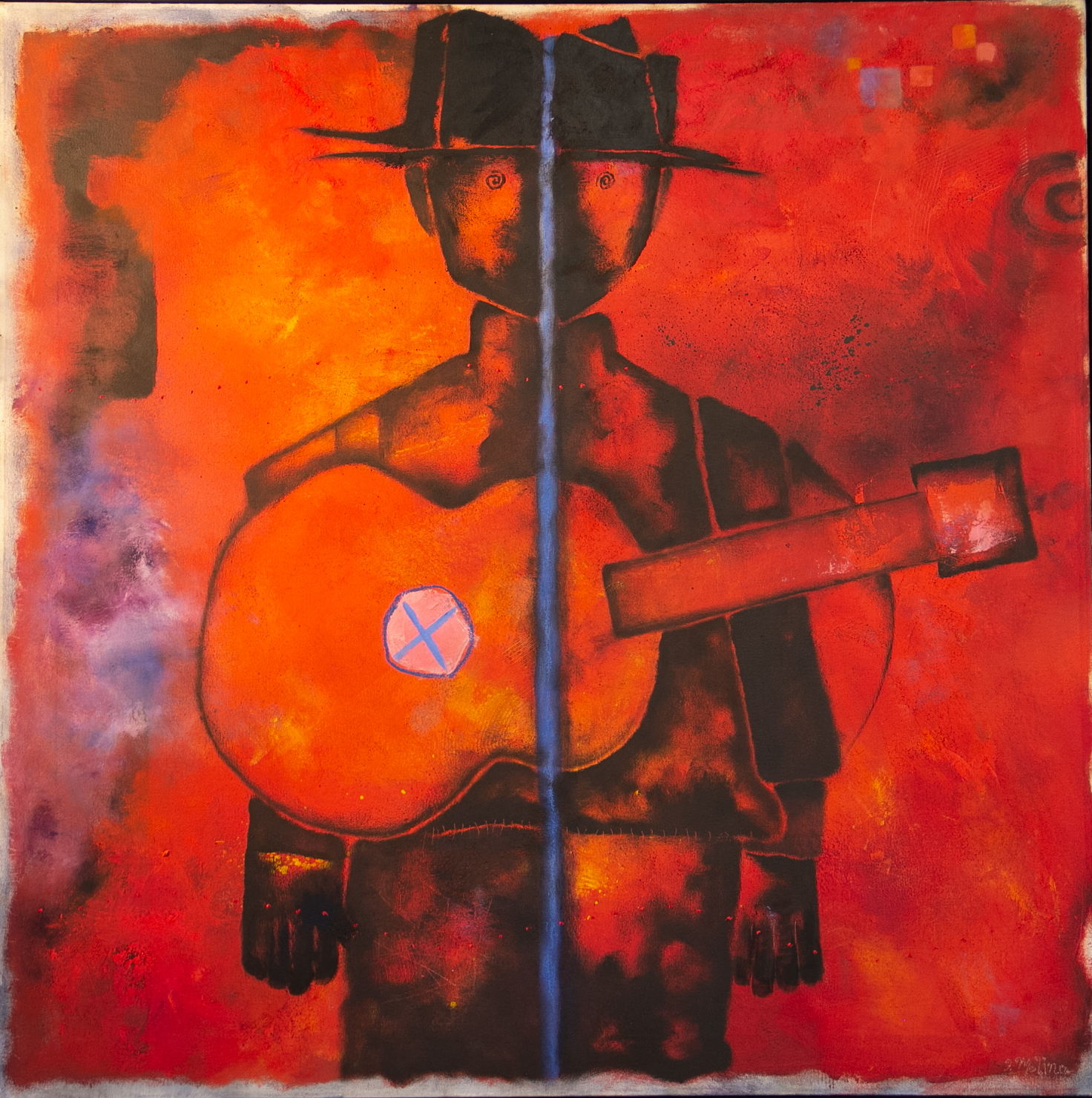 La dicotom&iacute;a del miedo y deseo: Oil on canvas 40