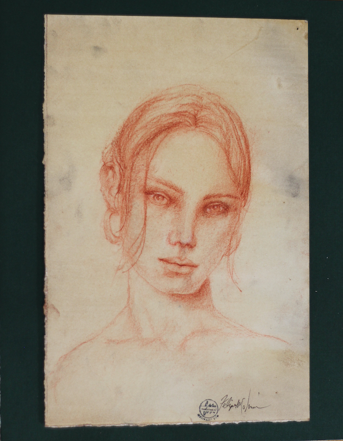 Study in Red Chalk: Red chalk on paper 9